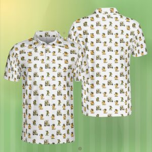 Funny Duck Playing Golf Polo Shirt, Cute Duck Golf Polo For Men Women,